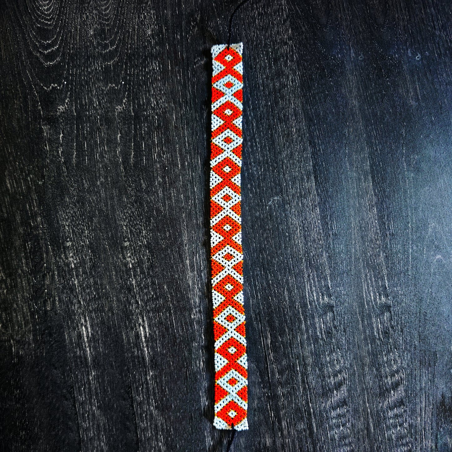 Headband (flexible; white orange)